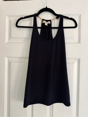 *2 for 20* Michael Kors Black Sleeveless Tank Top with Gold Chain Accent